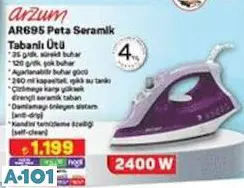 ARZUM AR695 PETA SERAMİK TABANLI ÜTÜ ARZUM AR695 PETA SERAMİK TABANLI ÜTÜ